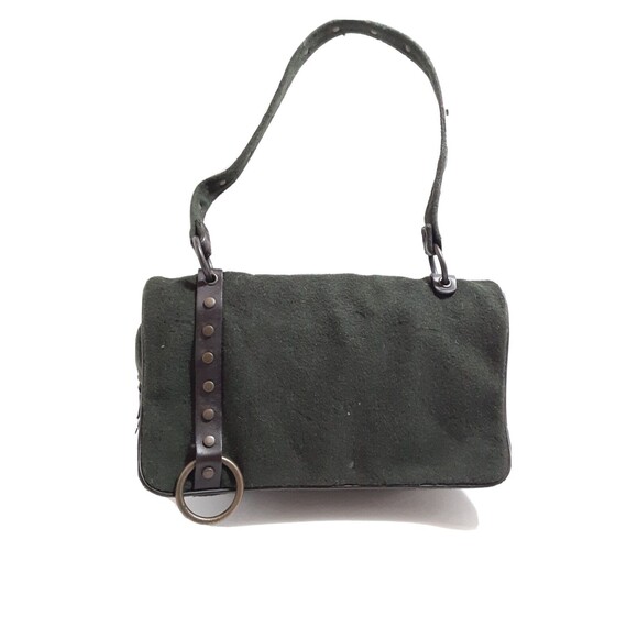 Dolce & Gabbana Handbags - DOLCE & GABBANA dark green wool handbag/shoulder bag/envelope